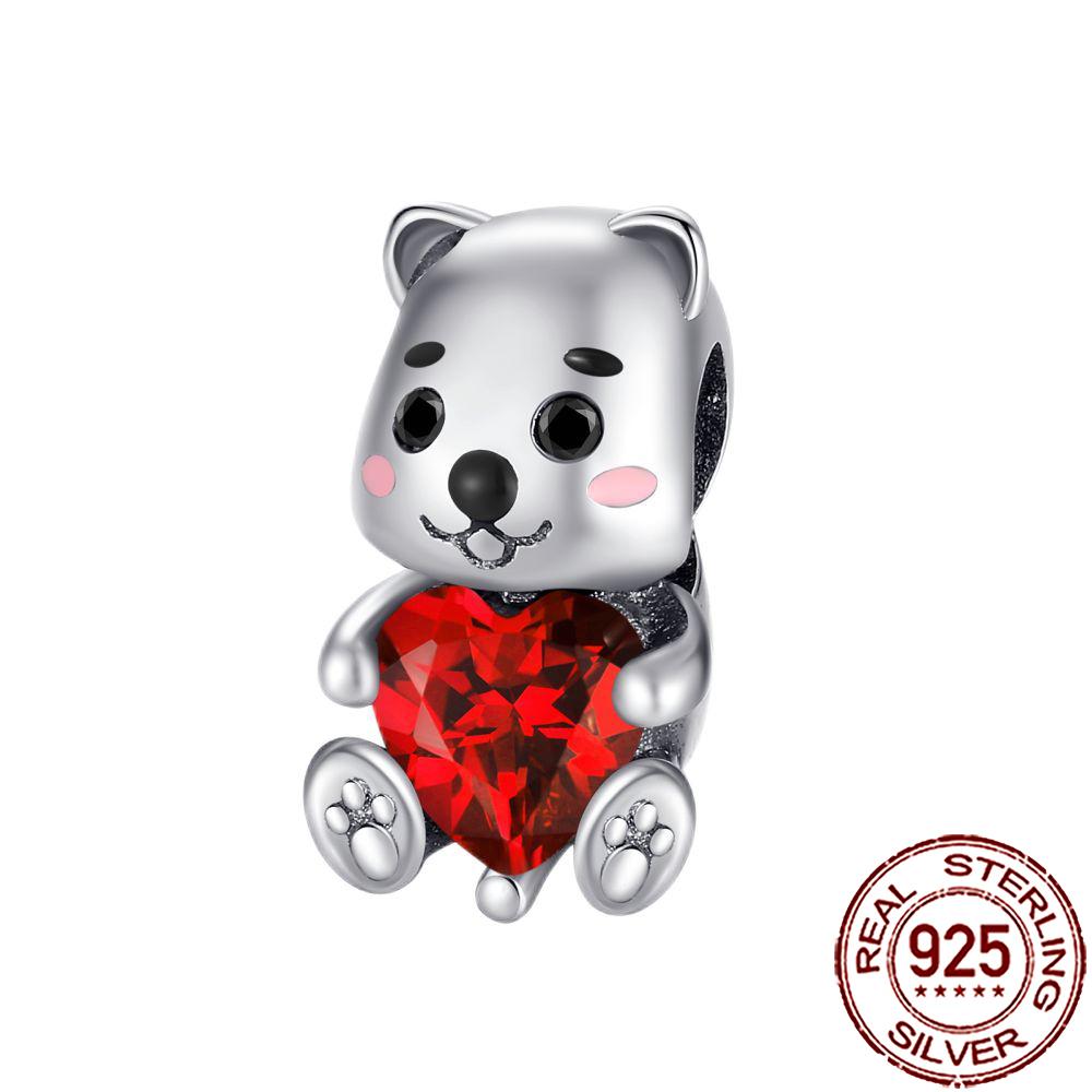 New Charms 925 Silver Cat Dog Flamingo Chameleon Axolotl Animal Beads Fit Bracelet Necklace Women DIY Jewelry