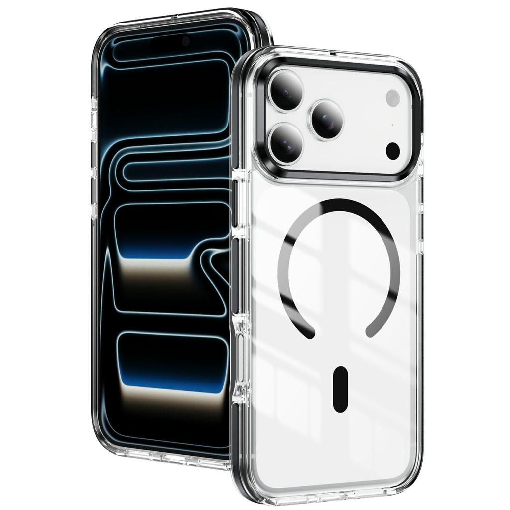 For iPhone 17 Pro Max Case Compatible with MagSafe TPU PC Acrylic Shockproof Clear Phone Back Cover