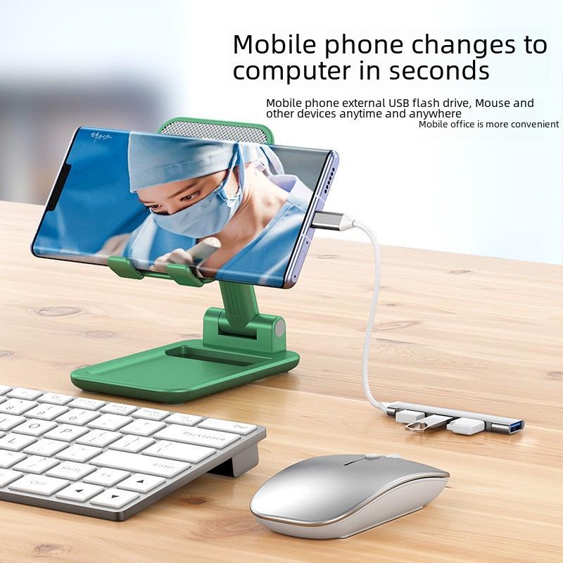 Многофункциональный USB-концентратор типа C: Док-станция для ноутбука с интерфейсами HDMI/VGA.