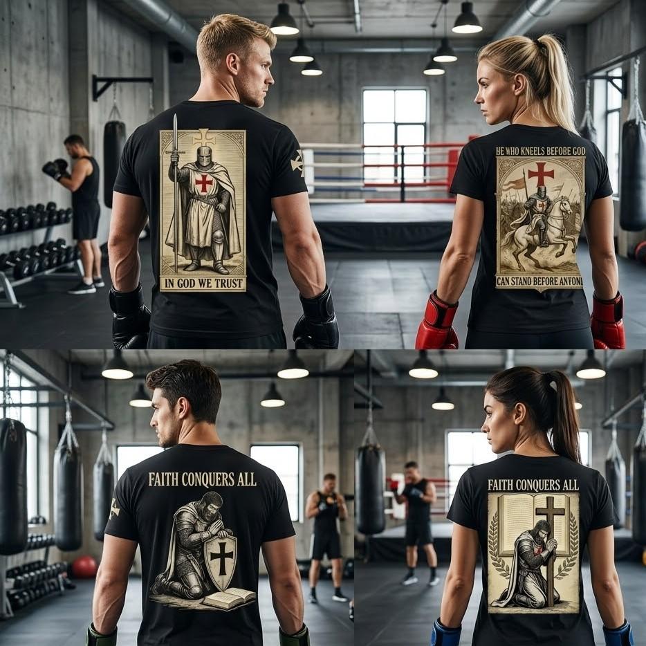 Britain England Knights Templar Warrior United Kingdom British UK MMA Boxing Muay Thai T-shirt Print 3D Unisex Training Gym Fitness Workout Sport