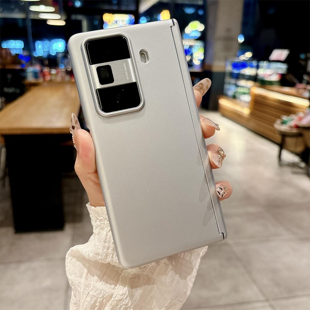 Однотонный чехол для телефона для Honor Magic V5 V3 VS3 с защитой шарнира, жесткий ПК (Только задняя крышка)
