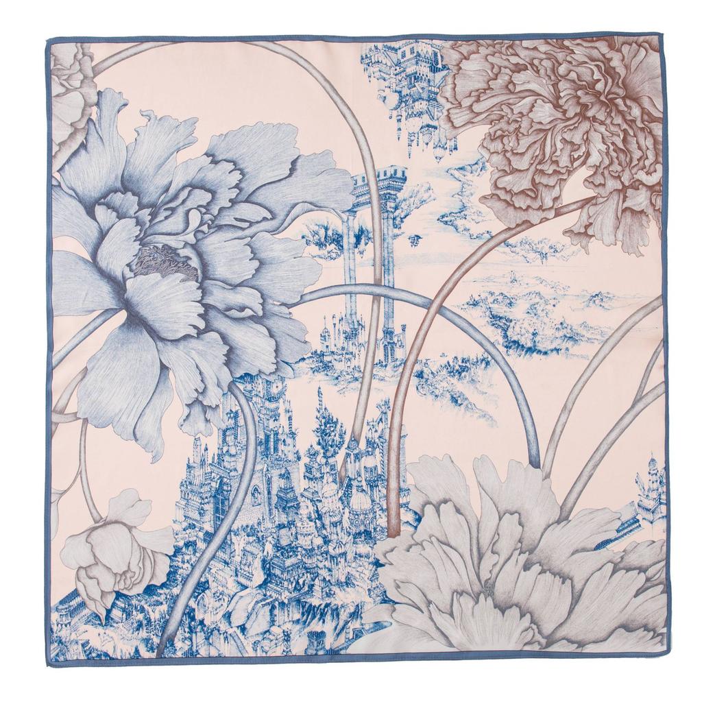 Mulberry Silk Scarf New Retro Winter Beautiful Ginkgo Printing Four Seasons Shawl Sunscreen Dual-purpose