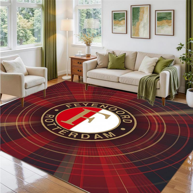 Feyenoord Design Crystal Velvet Rug Soft Decorative Mat for Bedroom Entrance