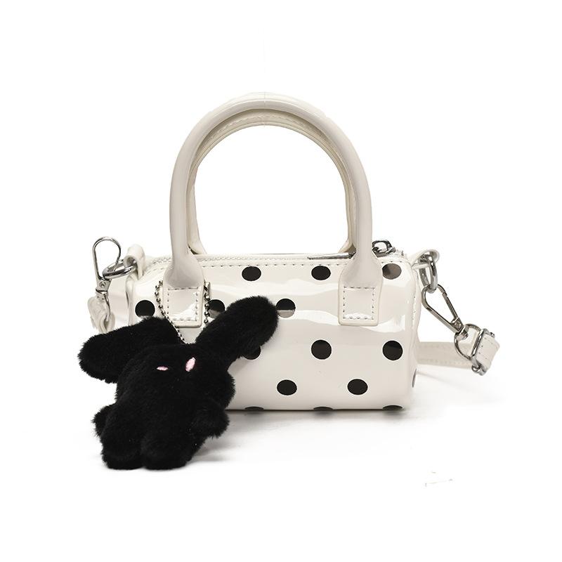 Новая модная персонализированная контрастная сумка-багет в горошек, женская повседневная универсальная сумка-мессенджер для поездок на работу