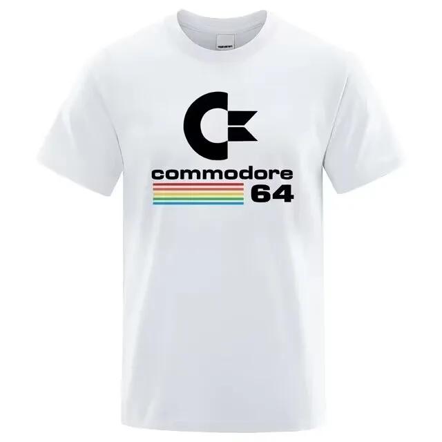 Summer Commodore 64 Print T Shirt C64 SID Amiga Retro Cool Design Street Short Sleeve Top Tee Cotton Clothing Loose T-shirts