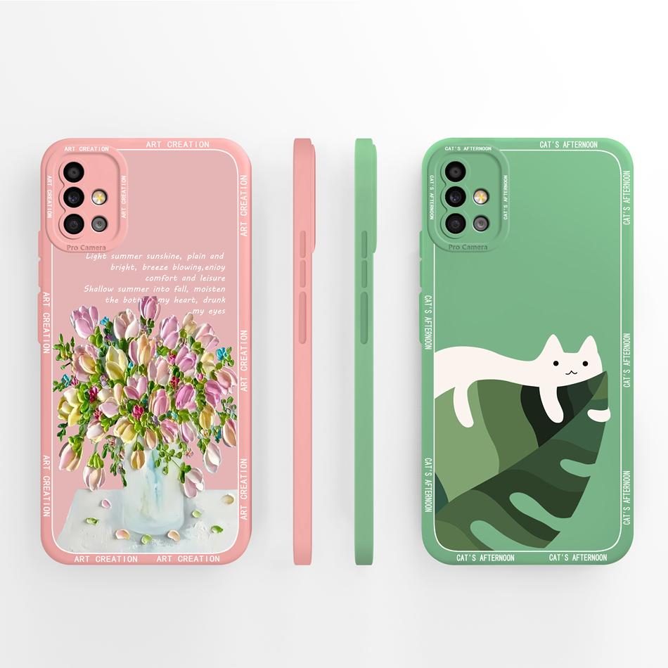 Чехол для Samsung A51 A71 A31 Модный Мягкий Жидкий Силикон Полная Защита Fundas Для Samsung Galaxy A 51 A 71 A 31 Задняя Крышка