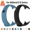 Силиконовый ремешок для Xiaomi Mi Band 9 8 Ремешок NFC Sport Rubber Bracelet Wristband pulseira correa Xiaomi Smart Band 8 Аксессуары