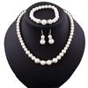 Natural Pearl Necklace Bracelet Earrings Fashion Jewelry Set