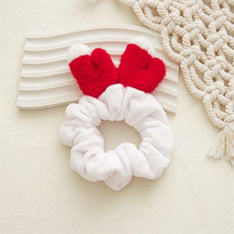 Рождественские милые плюшевые тканевые веревки для волос, модные эластичные резинки для волос, резинки для волос, повязка на голову, кольца для волос, женские аксессуары для волос
