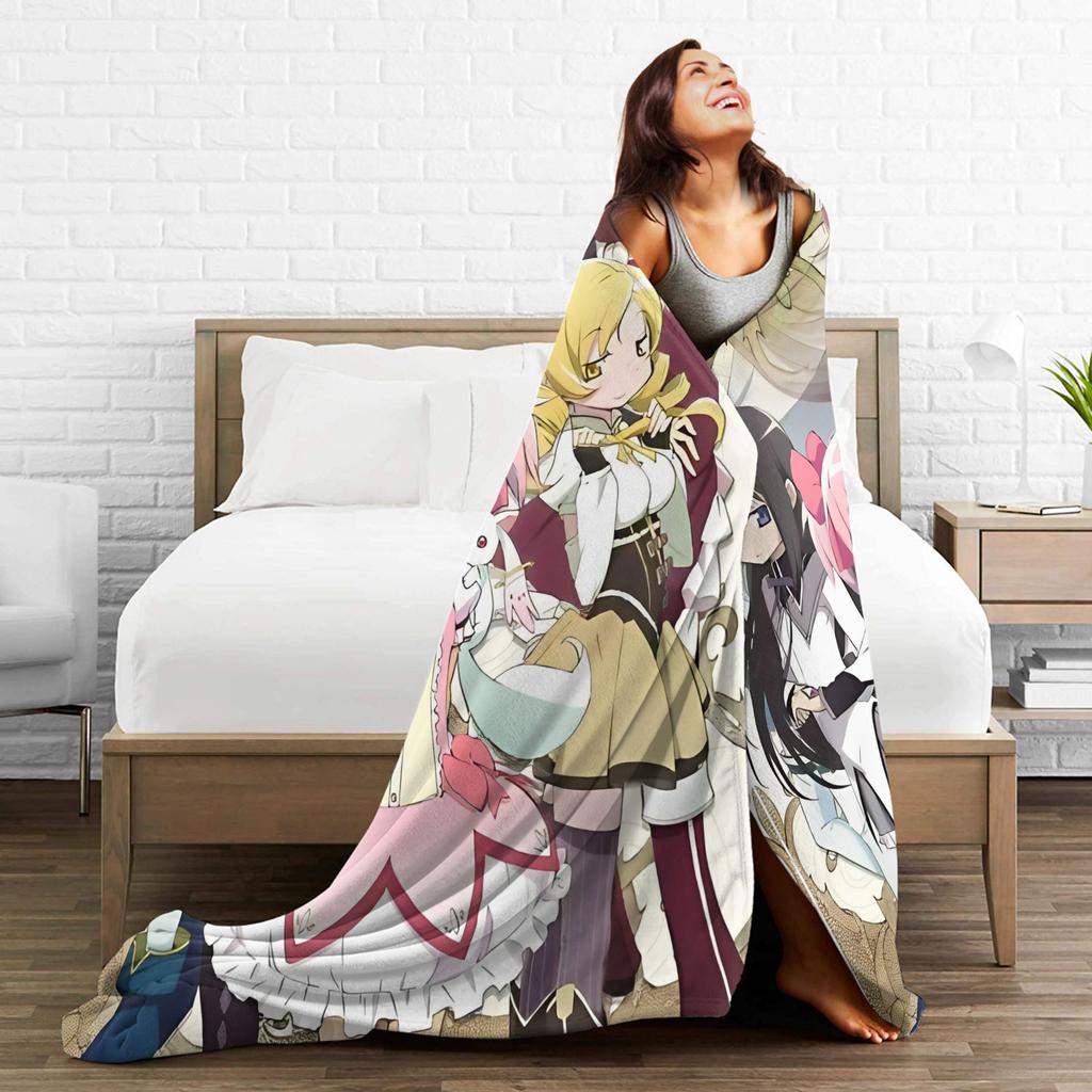 Кюбей Puella Magi Madoka Magica Милый Коралловый флис Плюшевый Плед Аниме Одеяло для кровати Спальни Ультрамягкое Покрывало,