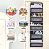 5-Shelf Hanging Storage Organizer Bag Organizer Door Storage Device with 5 Side Bags Mesh Window Storage for Bedroom Pantry
