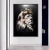 Современная живопись на холсте с животными, голова льва с короной, постеры и принты, настенные художественные картинки для декора стен гостиной, Cuadros