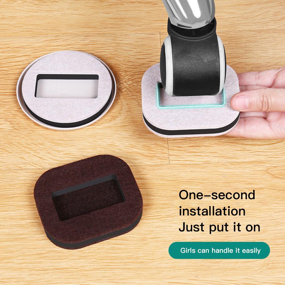 5 шт. Стопоры для колес мебели, защитные напольные покрытия для мебели, предотвращающие царапины, войлочные накладки на сиденья, фиксирующие колеса, бесшумные накладки на ножки стола