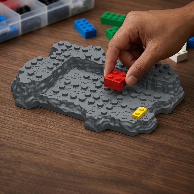 Основание для рокария F01 MOC Строительные блоки DIY Модель пейзажа Аксессуар Совместим с минифигурками Детские развивающие игрушки Подарок