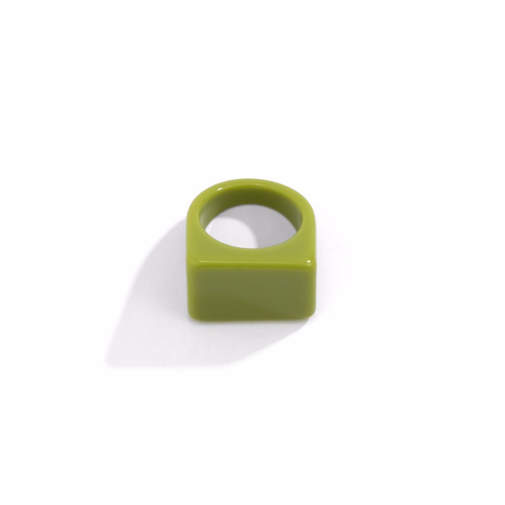 Korean Punk Candy Color Chunky Marbling Solid Color Resin Rings Finger Rings Fashion Jewelry Thumb Rings