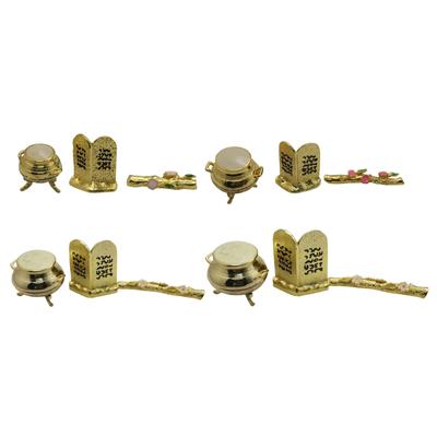 3 шт. Ковчег Завета Заповедей Металл Религия Содержимое Сосуд Золотой Кувшин для Религиозного Рождественского Декора Стола