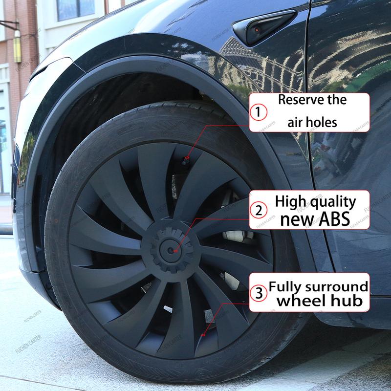 For Tesla Model Y Juniper 2025+ 4PCS Hub Cap19 Inch Car Replacement Wheel Cap Performance Automobile Hubcap Cover Accessories
