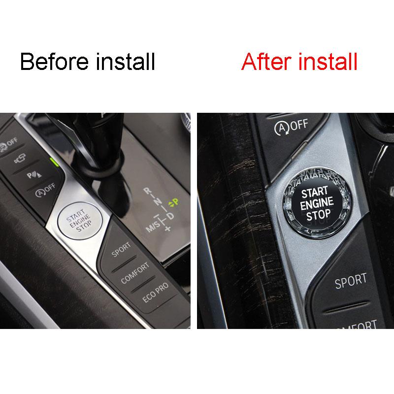 Стайлинг автомобиля, кнопка включения запуска двигателя, остановки, наклейка для BMW 3 серии G20 G21 X5 G05 X7 G07 8 серии G14 G16 Z4