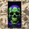 Hip Hop Punk Skull Pattern Microfiber Beach Towel 2D Flat Printed Sandproof Waterproof Cute Picnic Mat Travel Essentials