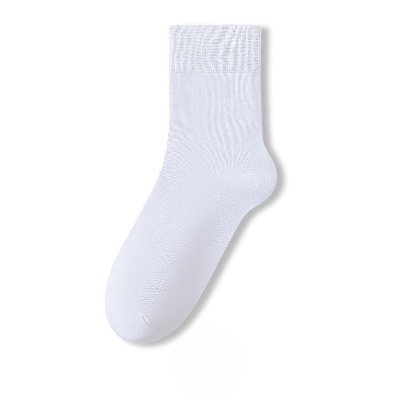 Мужские весенне-осенние носки из чистого хлопка, однотонные, деловые, повседневные, влагоотводящие, дышащие, антибактериальные