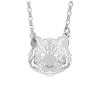 [R2850] - Handmade Silver 'Jungle' Silver Necklace (rhodium) - 19x18mm (tiger)