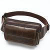 Genuine Leather Men's Fanny Pack Head Layer Cowhide Outdoor Shoulder Crossbody Chest Bag Retro Leather Bag