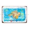 Mallorca Spain Illustrated Map With Landmarks And Highlights Metal Plaque Poster Plaques Customize Home Tin Sign Poster
