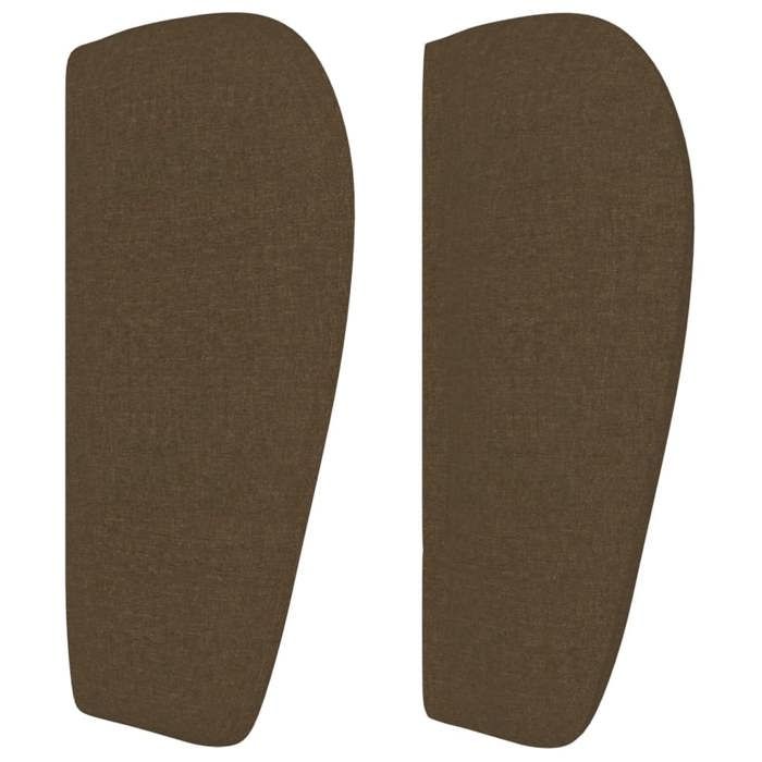 Maison Exclusive - Tête de lit avec oreilles Marron foncé 93x23x78/88 cm Tissu