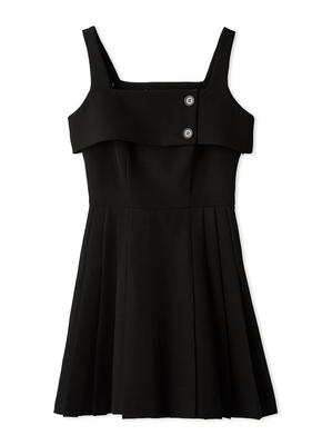 Мини-юбка-сарафан в складку SWFO254182BLK1