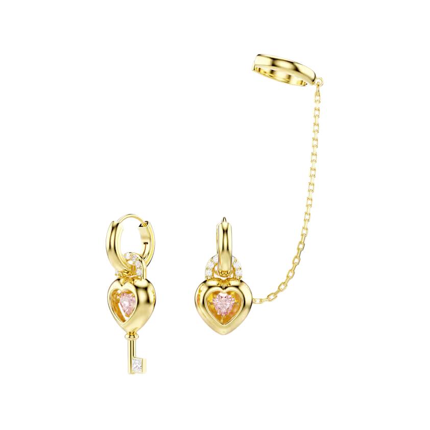 Swarovski Idyllia Key Shaped Decoration Earrings With Cubic Zirconia Unisex earrings Pink 5737294