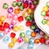 Прозрачный кулон ярких цветов для изготовления ювелирных изделий своими руками, овальные, оптовая продажа, свободные бусины, ожерелье, браслет, акрил