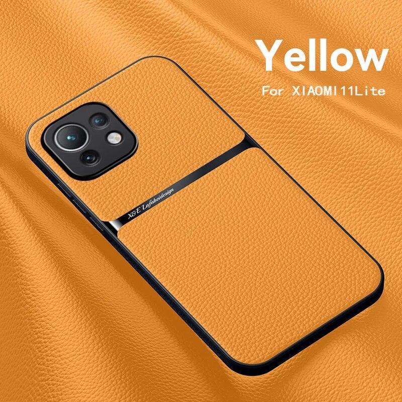 Чехол для xiaomi 11 lite, магнитный автомобильный держатель, кожаные чехлы для телефонов для xiomi mi11 xiaomi mi 11 lite ne 5g 11lite, задняя крышка с подсветкой