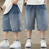 Мальчиковые брюки средней длины Летняя мужская летняя одежда Джинсовые брюки длиной три четверти Детские свободные шорты