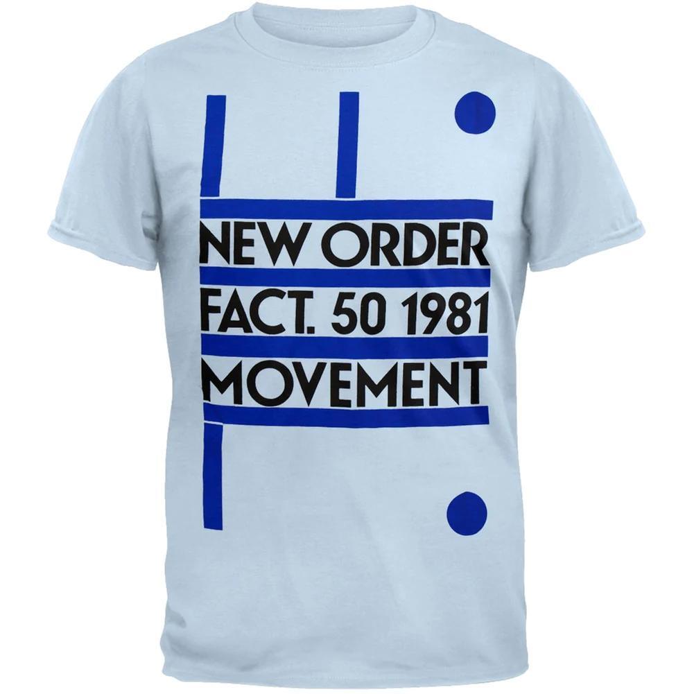 New Order Band Tee Fact 50 1981 Movement Album T-Shirt XL