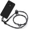 Case - E.F.CONNECTION - For Xiaomi Redmi Note 13 Pro 5G - Shockproof Protection - Removable Lanyard - Gray Silicone