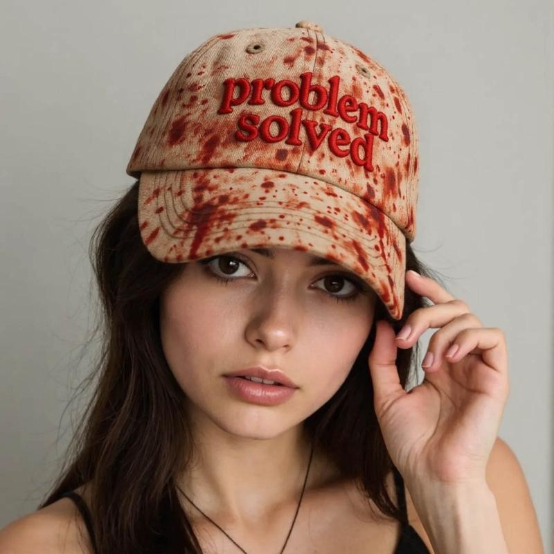 Стильная бейсболка с принтом крови для мужчин и женщин, для вечеринки на Хэллоуин, для активного отдыха, удобная регулируемая посадка, защита от солнца, повседневная одежда