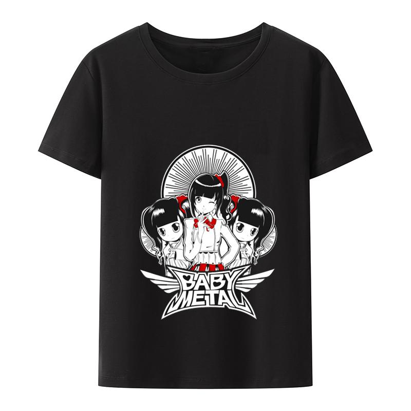 Новое поступление BABYMETAL Heavy Metal Electroacoustic Band Футболка Rock Band Унисекс и для женщин Подарочная футболка для отдыха на улице в стиле хип-хоп Модная футболка