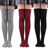 Sexy Black White Striped Long Socks Women Over Knee Thigh High Over The Knee Stockings Ladies Girls Warm Knee Socks 2025