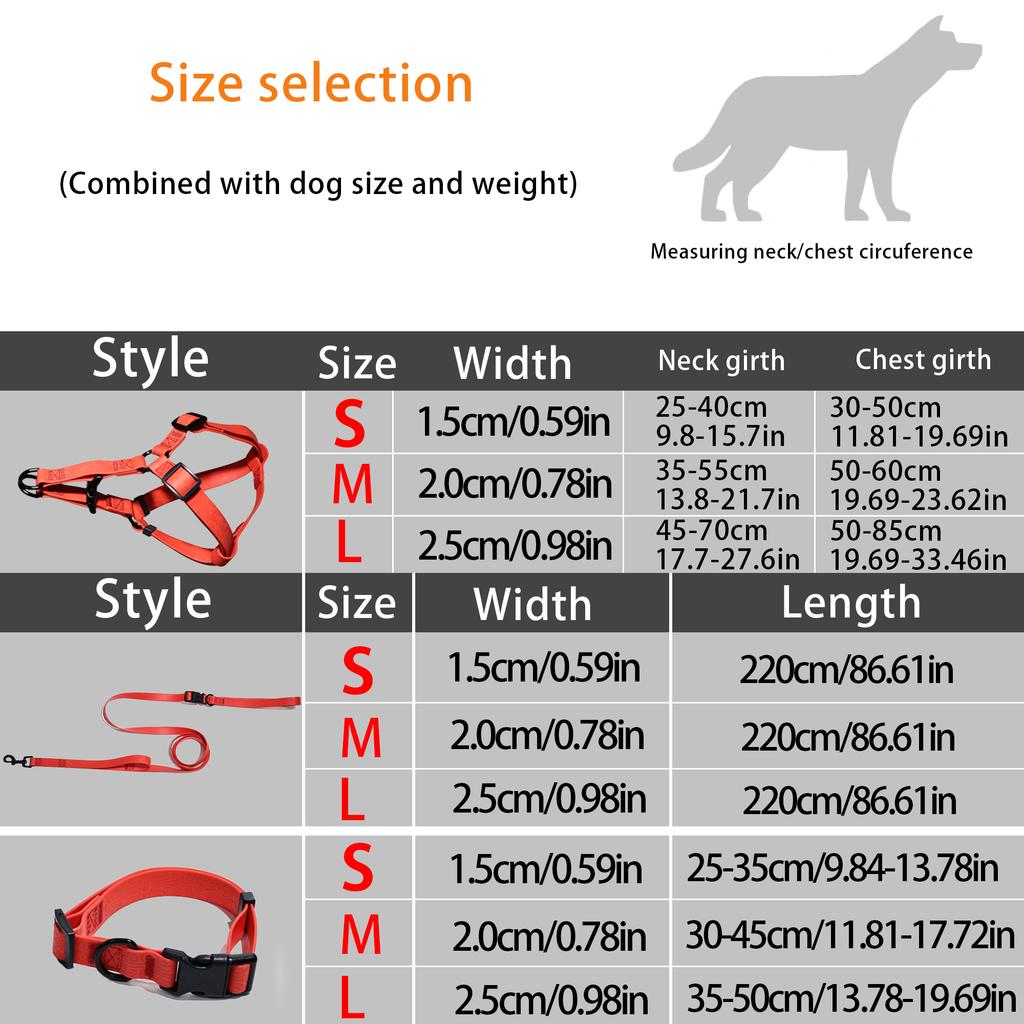 Waterproof PVC Dog Harness Leash Set 8-in-1 Hands Free Adjustable Embossed Texture Heavy Duty Pet Collar for Medium Large Dogs