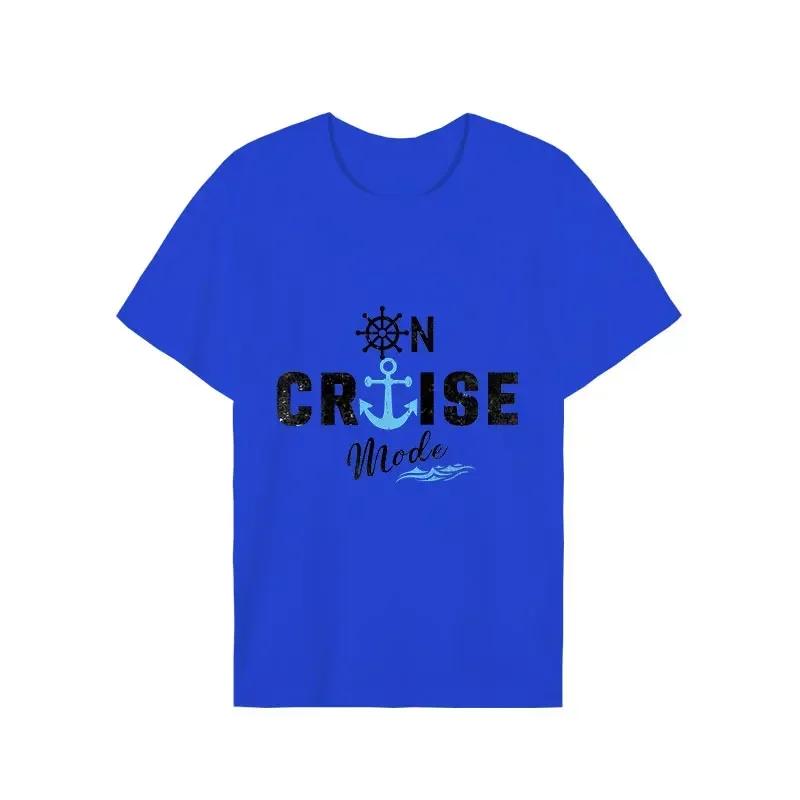 Мужская футболка с принтом Cruise Mode с коротким рукавом, уличная одежда, повседневные топы, летняя одежда для отдыха, мужская футболка, футболки