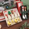Cross-Border Christmas Cartoon Cutlery Set: Cute Tree & Snowman Dessert Spoons & Forks In Gift Box