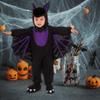 Детский костюм-комбинезон Летучая мышь с шапочкой Костюм Дьявола на Хэллоуин Комбинезон Летучей мыши с крыльями для ребенка Мальчика Девочки Косплей Вечеринка