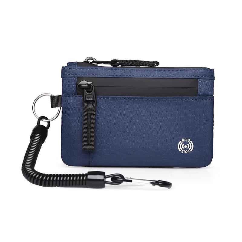 Rfid Держатель для кредитных карт Мужской короткий кошелек на молнии для монет X-Pac Мини дорожный кошелек Мужской тактический кошелек Кошелек для монет