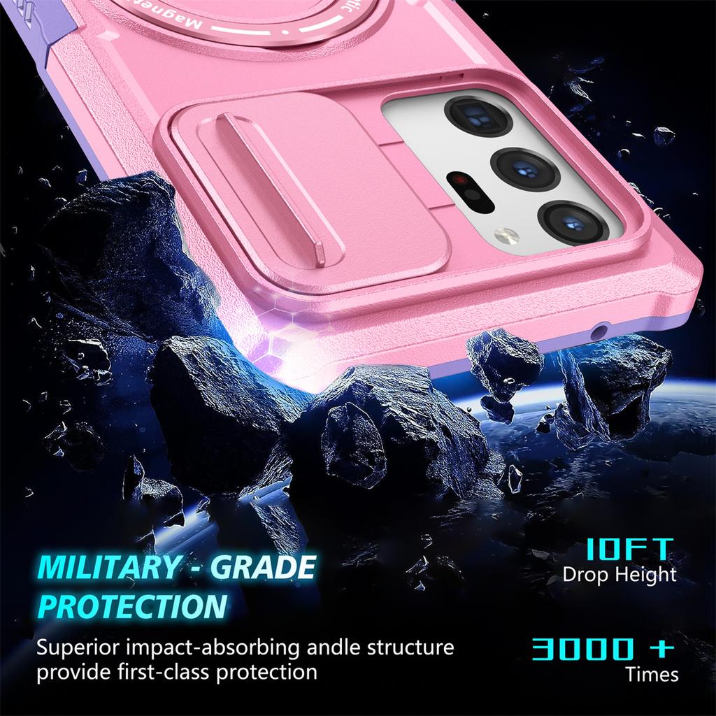 Магнитный чехол MagSafe с металлическим кольцом для Samsung Galaxy S24 S23 S22 S21 Plus PLUG Ultra Magnetic Ring Подставка для объектива камеры Push Pull Защитная крышка для камеры