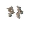 Asymmetric Mother of Pearl Shell Stud Earrings - Elegant Niche Design for Women