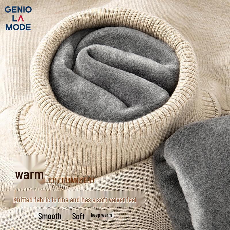 Мужской зимний термо-свитер с высоким воротником GENIOLAMODE