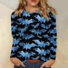 Women's Fashion Casual Halloween Printed Round Neck Long Sleeve Pullover Top