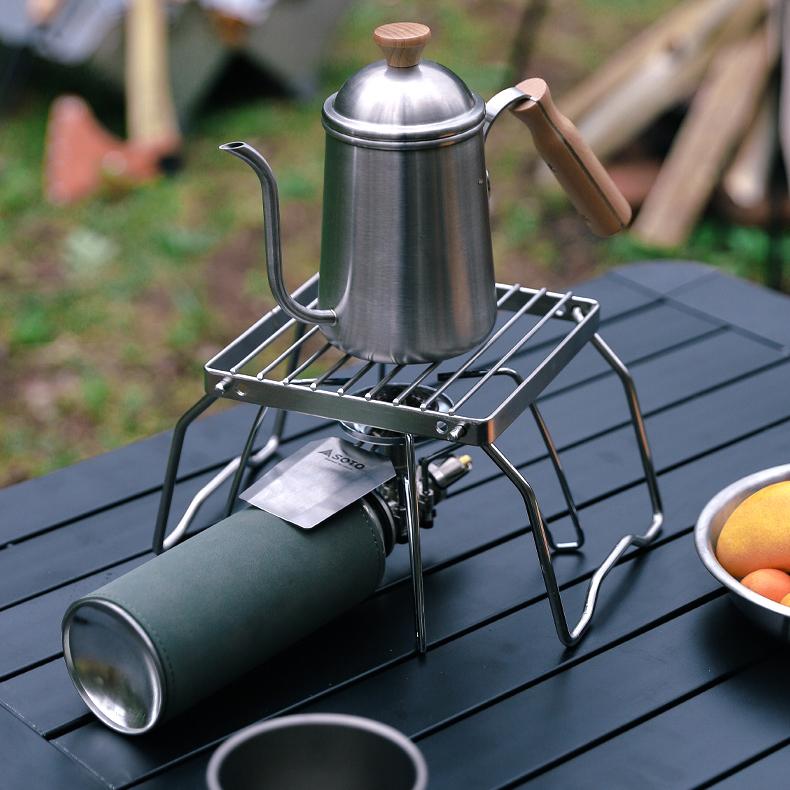 Folding Campfire Grill Portable Stainless Steel Camping Grill Grate Gas Stove Stand Outdoor Wood Stove Stand