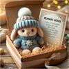 Mini Bunny Hug Cute Easter Gift Plush 2025 Bunny in a Box Hugs Positive Bunny Stuffed Animal Rabbit Soft Floppy Easter Ideas Bunnies Basket Stuffers D