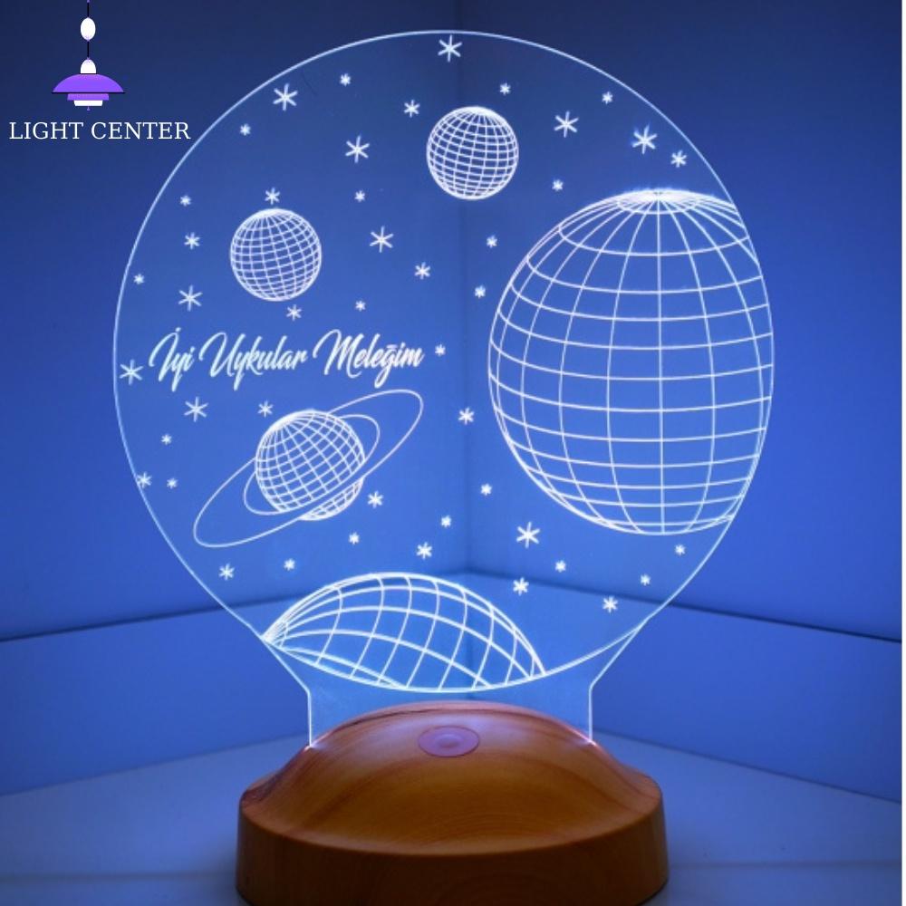 3D Customizable/ Space Themed Night Lamps Kids Cool Bedroom Lights Room Lamp for Bedroom Gift Box Desk Light